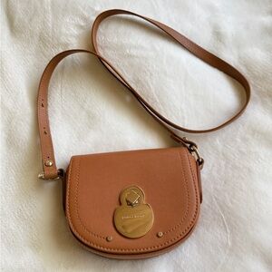 Longchamp Cavalcade Extra Small Leather Crossbody Bag Tan